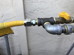 Yellow Stainless Flexible Hose Burner End